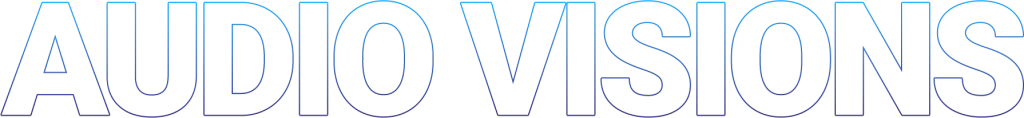Audio Visions text logo for professional recording studio website header