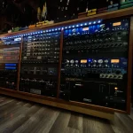 Full rack of professional preamps and outboard gear at Somni Studios.