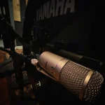 Yamaha microphone setup for professional recording at Somni Studios.