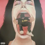 Surreal illustration of a man sitting in front of a giant open mouth, featured on Dro Kenji’s “Fck Your Feelings” album cover.