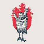 Surreal illustration of a large bird-footed hand holding a car against a red sun backdrop for the “Howl” album.