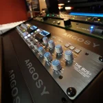 API The Bus+ compressor and Dangerous B32 mix bus rack mounted in the Somni Studios desk.