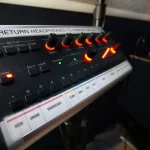 Close-up of headphone monitor controls in the Somni Studios Diamond Room.