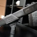 Sennheiser MD 421 dynamic microphone on stand at Somni Studios.