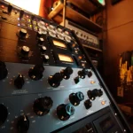 Warm Audio EQP-WA equalizers and Empirical Labs Distressor compressors in the Somni Studios rack.